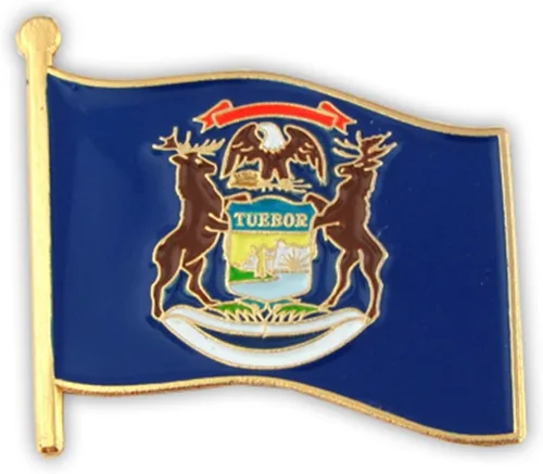 Vista 29 de PinMart Pin de solapa esmaltado con bandera del estado de EE. UU Chapado en oro de Alabama
