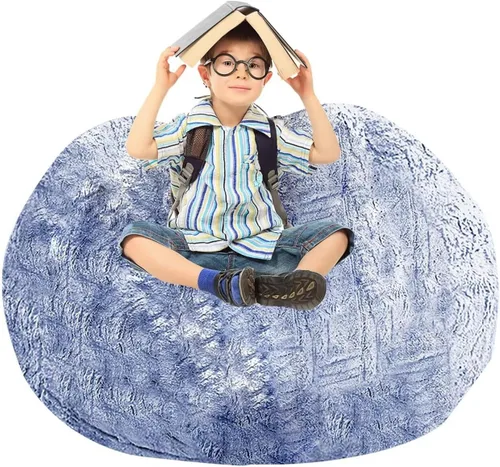 Vista 14 de BCU Funda para Silla Puf Ultra Suave Esponjosa de Piel Sintética Falsa Funda para Puf de Felpa Funda para Sillas de Sala de Estar para Adultos