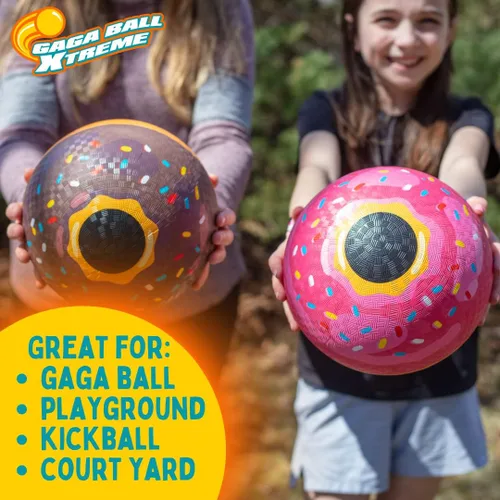 Vista 9 de SCS Direct Gaga Ball - Pelotas para patio de recreo (8.5 pulgadas) con bomba de aire, paquete de goma duradera para recreo, dodgeball, kickball