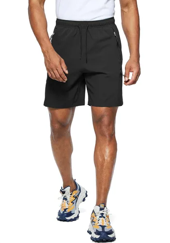 Vista 2 de Viodia Pantalones cortos de senderismo para hombre, elásticos, de secado rápido, ligeros, para hombre, pantalones cortos deportivos de pesca