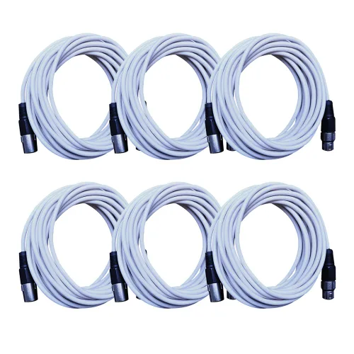 Vista 43 de SEISMIC AUDIO - SAXLX-2 - Paquete de 6 cables de conexión XLR macho a XLR hembra de 2 pies - Equilibrados - Cables de conexión de 2 pies