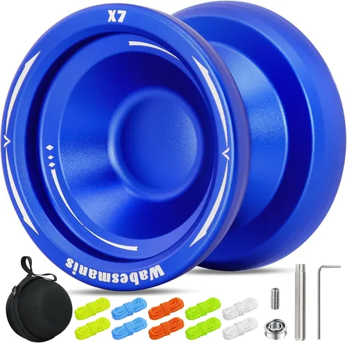 Vista 8 de X6 Yoyo profesional de trucos para niños y principiantes, Yoyo 6061 Responsive Yoyos de aleación de aluminio con rodamiento KK, eje, bolsa, 10