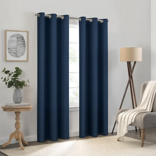 Vista 15 de ECLIPSE Kendall - Cortina térmica opaca moderna con bolsillo para cortinero, para dormitorio o sala de estar (1 panel), 42 x 54 pulgadas, alcachofa
