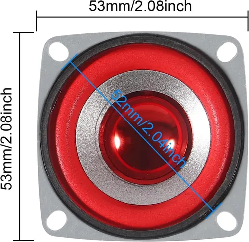 Vista 2 de Paquete de 2 altavoces de audio de rango completo de 4 ohmios 5 W, altavoz estéreo de graves compatible con Arduino