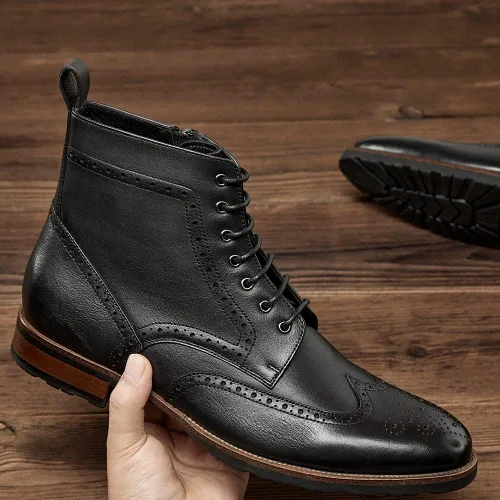 Vista 4 de Botas Oxford casuales para hombre, botas de vestir Chukka para hombre
