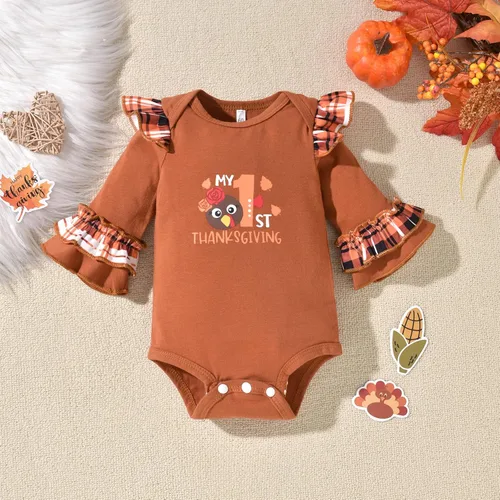Vista 19 de HINTINA Conjunto de ropa para bebé recién nacida con diadema para el primer Halloween