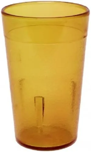 Vista 4 de TrueCraftware - Juego de 12 vasos de color ámbar de 5 onzas. Vasos reutilizables de té helado de alta calidad, apilables, aptos para lavavajillas