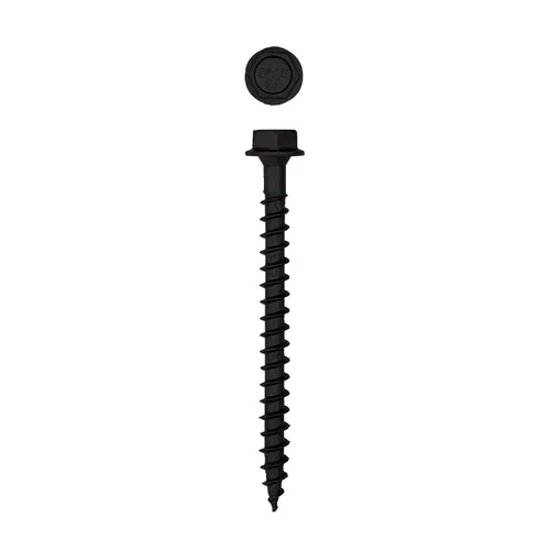 Vista 13 de Tornillos de retraso de madera estructural con cabeza hexagonal exterior de 1/2 "x 5" Powerlags Hex (25 EA)