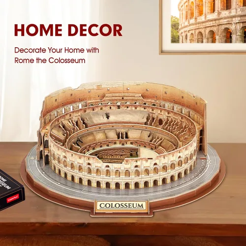 Vista 2 de CubicFun Rome Colisseum - Rompecabezas 3D para adultos y niños