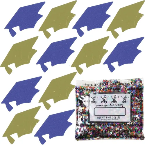 Vista 134 de Confetti Grad Cap Negro, Azul Marino Combo - 2 bolsas de media onza (1 oz)