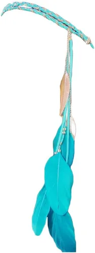 Vista 11 de Song Qing Diadema de plumas para mujer, con borlas de hojas trenzadas, accesorios para el cabello Beige