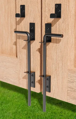 Vista 12 de Perno de caña de servicio pesado de 12 pulgadas, varilla de caída de puerta, herraje extra grueso, pestillo de suelo para cercas de madera, PVC