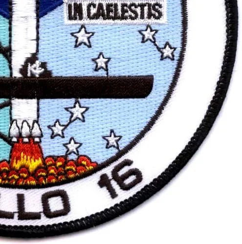 Vista 6 de cvs-14USS Ticonderoga parche Apollo 16
