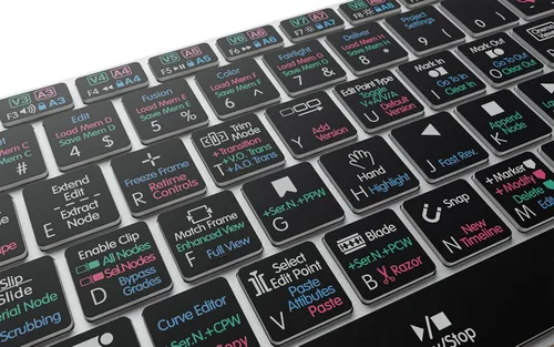 Vista 6 de KB Covers Teclado retroiluminado Davinci Resolve de aluminio - Windows - US Retroiluminación de aluminio - Ventanas