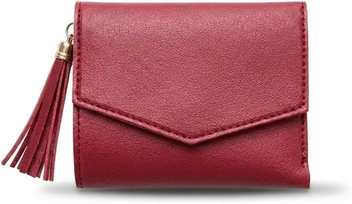 Vista 22 de Cartera con tarjetero RFID para mujer, billetera delgada, plegable, multitarjeta, con cremallera, monedero