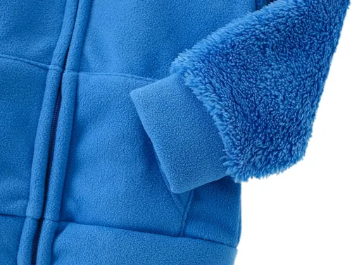 Vista 4 de AMIYAN Sudadera con capucha de forro polar con forma de orejas de oso, sudadera con capucha y cremallera para niños pequeños