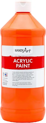 Vista 75 de Handy Art Pintura acrílica, juego de 12 colores, botellas de 16 onzas, acrílico líquido para estudiantes semibrillante, consistencia de flujo