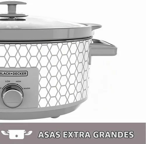 Vista 7 de BLACK+DECKER - Olla de cocción lenta de 7 cuartos de galón Negro