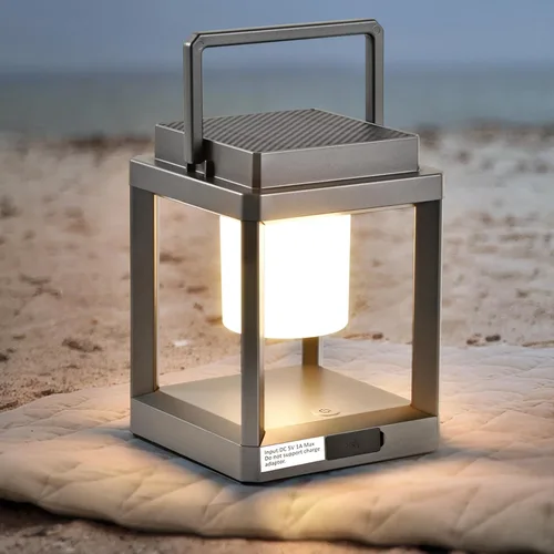 Vista 8 de Linterna Solar de Mesa para Exteriores: Luces LED Colgantes Portátiles - Luces Decorativas Impermeables para Patio y Camping