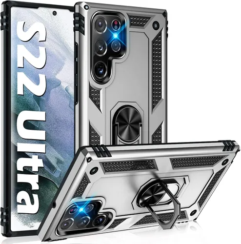 Vista 15 de Funda protectora resistente para Samsung Galaxy S22 Ultra de grado militar, a prueba de golpes, Galaxy S22 Ultra 5G, funda protectora resistente