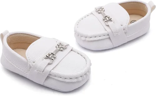 Vista 5 de Zapatos Oxford de Greceen para bebés, niños y niñas de cuero PU, mocasines, zapatos de vestir, adecuados para gatear, vestido de novia, fiestas
