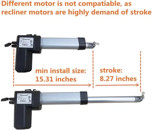 Vista 2 de Fromann Deltadrive - Kit de repuesto para actuador de motor para silla elevadora reclinable eléctrica
