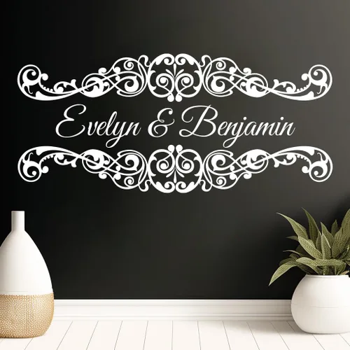 Vista 4 de Calcomanía de vinilo personalizable con nombre para sala de baile de boda, calcomanía de vinilo para recepción de piso y pared, calcomanías