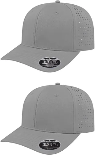 Vista 60 de Cap America i8533 Flexfit 110 Gorra Snapback Perforada de Rendimiento de Perfil Medio de 6 Paneles con Protección UV y Snapback Ajustable