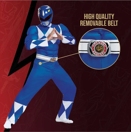 Vista 6 de Disguise Disfraz clásico de Blue Ranger para hombre Multicolor