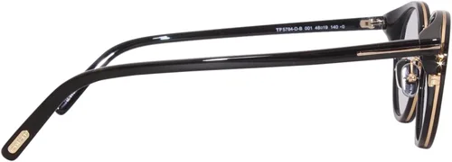 Vista 3 de Gafas graduadas Tom Ford FT 5784 -D-B Asian fit 001 Shiny Black, "t" LogoBlue Bloc, Negro brillante