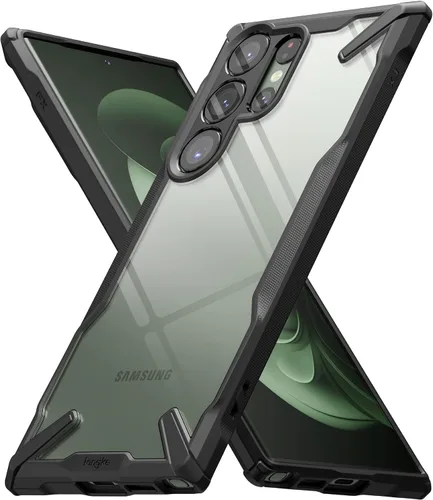 Vista 20 de Ringke Fusion-X [revestimiento dual antiarañazos] compatible con Samsung Galaxy A14 (4G y 5G), parachoques aumentado transparente, parte trasera