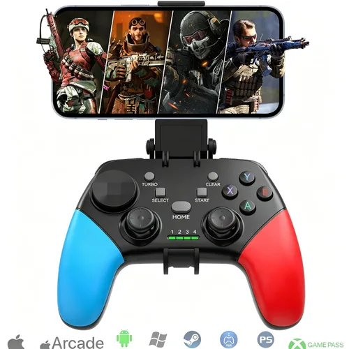 Vista 10 de Megadream Wireless Mobile Gaming Controller Gamepad for iPhone/Android/iPad/PC/Switch/PS4/iPad Joystick with Phone Holder, Supported Cloud Game