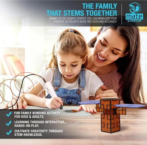Vista 5 de 3Dmate Starter - Tapete transparente para bolígrafo 3D de 9 x 7 pulgadas, silicona flexible resistente al calor de dos caras, accesorios