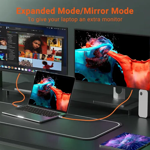 Vista 5 de Cable USB C a DisplayPort 1.4, 8K a 60Hz 4K a 240Hz USB C a DP 1.4, 32.4Gbps compatible con MacBook Pro/Air Liquid Silicone 5.9 ft/6FT