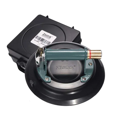 Vista 6 de Ventosa de vidrio de 8 pulgadas para elevación de granito y vidrio, elevador al vacío con mango de metal y bomba de latón, capacidad de carga de 600