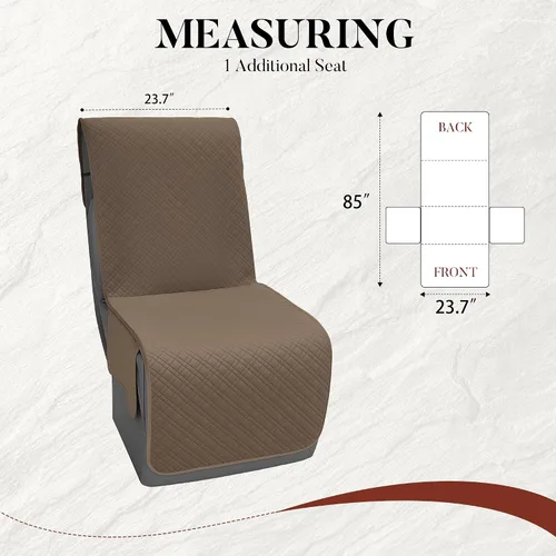 Vista 3 de Fundas de terciopelo 10% impermeables para sofá modular reclinable en forma de L, juego de 1 funda acolchada para sofá reclinable esquinero, lavable