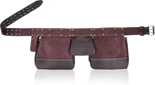 Vista 5 de LAUTUS Cinturón/Bolsa/Funda de Herramientas de Cuero Curtido con Aceite, para Carpintero, Construcción, Enmarcadores, Encargados de Mantenimiento