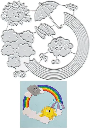 Vista 9 de Plantillas de plantillas de metal para decoración de tarjetas y álbumes de recortes, 2 unidades de gnomos de Navidad 2 enanos