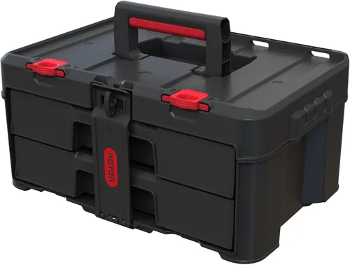 Vista 12 de Keter Stack-n-Roll - Sistema de almacenamiento de herramientas con ruedas de 3 piezas – Incluye carro, caja de herramientas y estuche profundo