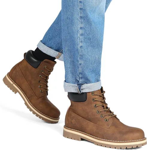 Vista 8 de Bruno Marc Botas clásicas de invierno y otoño para hombre, botas de trabajo al aire libre 2.0