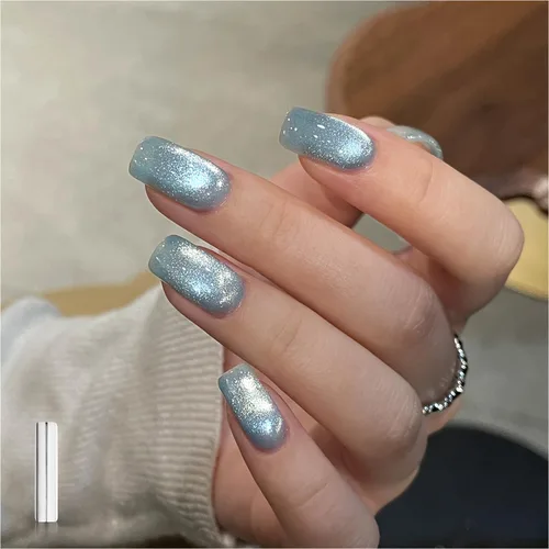 Vista 49 de GAOY Esmalte de uñas de gel Brown Cat Eye, 4629 azul ámbar, 0.5 fl oz Ámbar azul