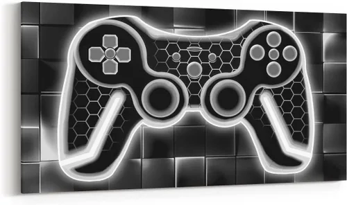 Vista 12 de Feelyou Lienzo decorativo para pared, control de juegos, oficina, pósteres para adultos, regalos de juegos, arte de pared para el baño, arte