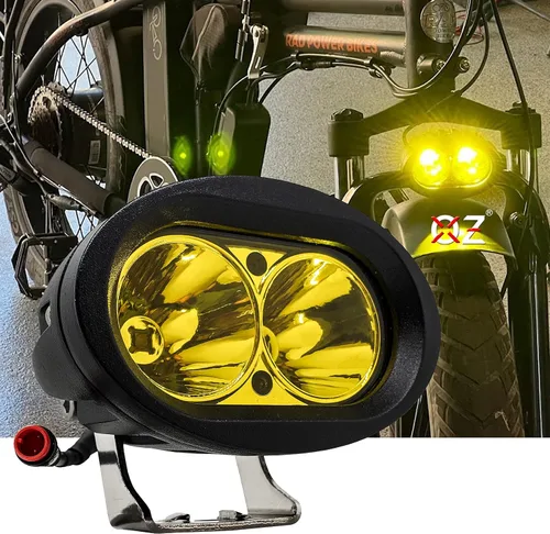 Vista 2 de E-Bike Faro LED de alto rendimiento neón fluorescente amarillo Offroad DRL 60V