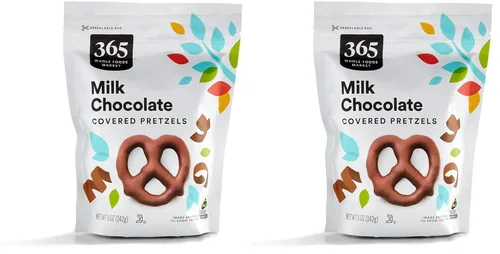 Vista 5 de 365 by Whole Foods Market, Pretzels de chocolate con leche, 5 onzas