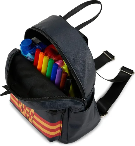 Vista 5 de Harry Potter Hogwarts - Mochila para niñas niños adolescentes adultos escuela de brujas Hogwarts de piel sintética de 10 pulgadas Gris Mochilas