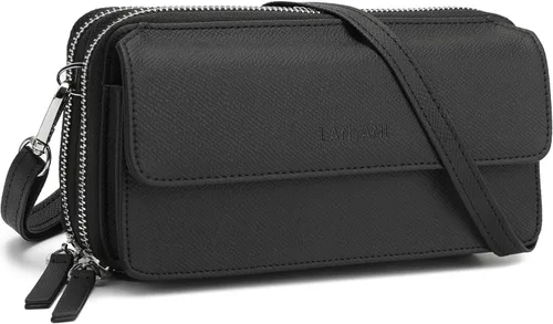 Vista 33 de Lanyani Cartera Cruzada RFID con Correa de Muñeca y Bolsillo para Teléfono para Mujeres de Cuero Vegano