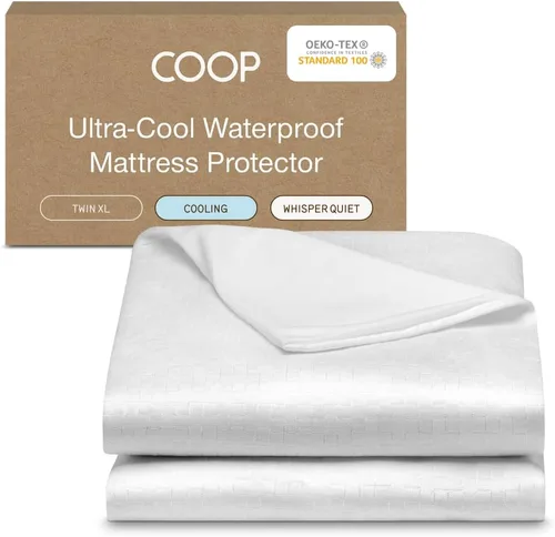 Vista 18 de Coop Home Goods Protector de colchón impermeable ultra fresco, tamaño individual, protector de colchón refrescante, lavable a máquina, funda de cama