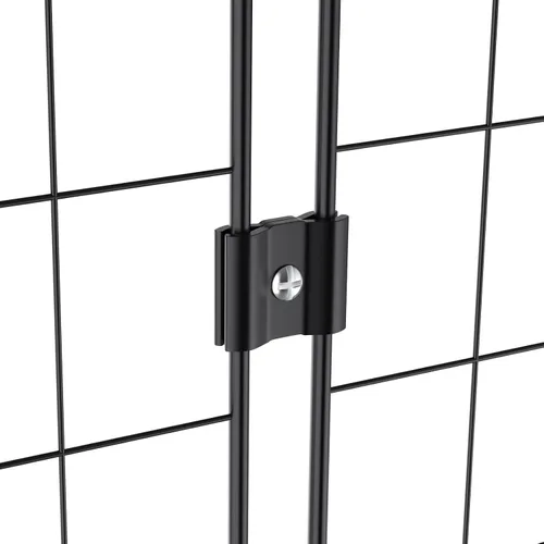 Vista 4 de 18 piezas de clips de unión de rejilla de alambre negro conectores de panel de rejilla para paneles de rejilla de pared