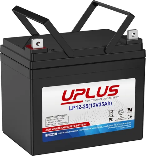 Vista 12 de UPLUS - Batería AGM recargable de 12 voltios y 9 Ah, batería LP12-9 SLA con terminales F2, reemplaza baterías de 12 V 7 Ah 8 AH aptas para APC UPS