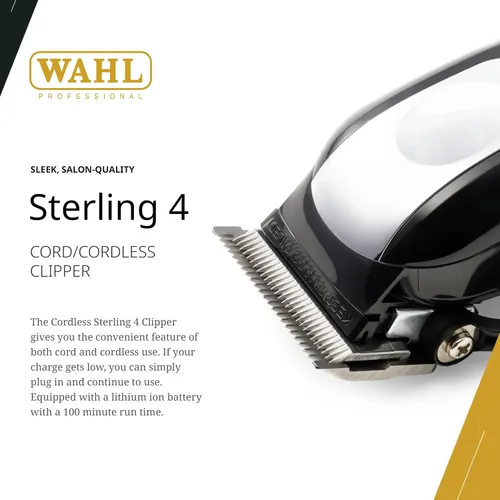 Vista 2 de Wahl Professional - Sterling 4 - Cortapelos inalámbricos para hombres y mujeres - Herramientas profesionales de corte de pelo de calidad de peluquero